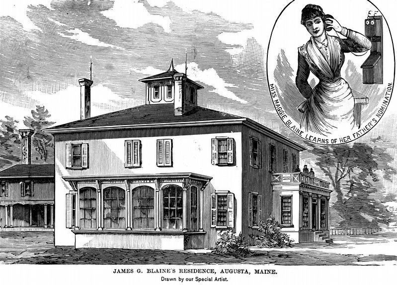 Residence of James G. Blaine<br>“Miss Maggie Blaine learns of her fathers nomination” image. Click for full size.