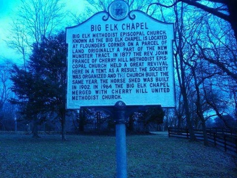 Big Elk Chapel Marker. Click for full size. Big Elk Chapel Marker image. Click for full size.