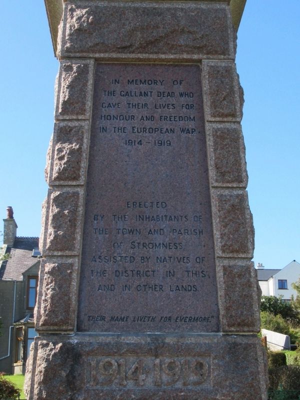 Stromness War Memorial image. Click for full size.