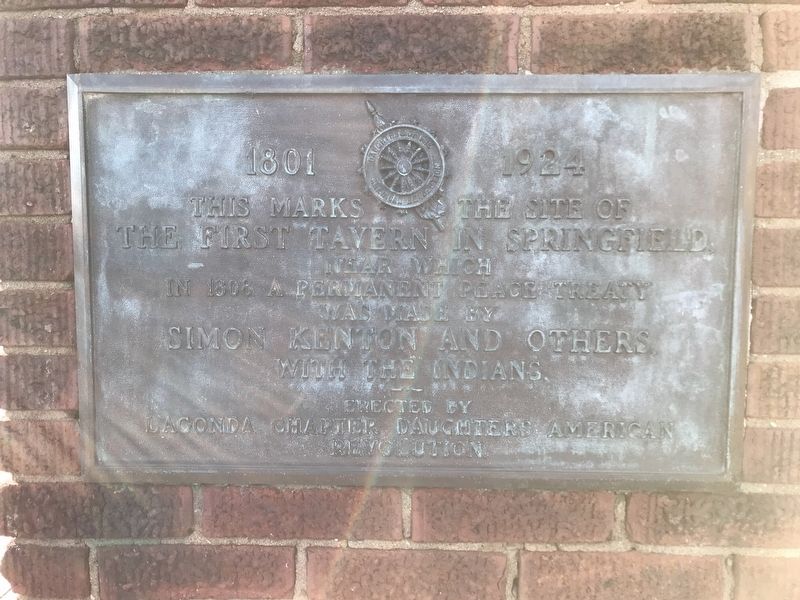 First Tavern in Springfield Marker image. Click for full size.