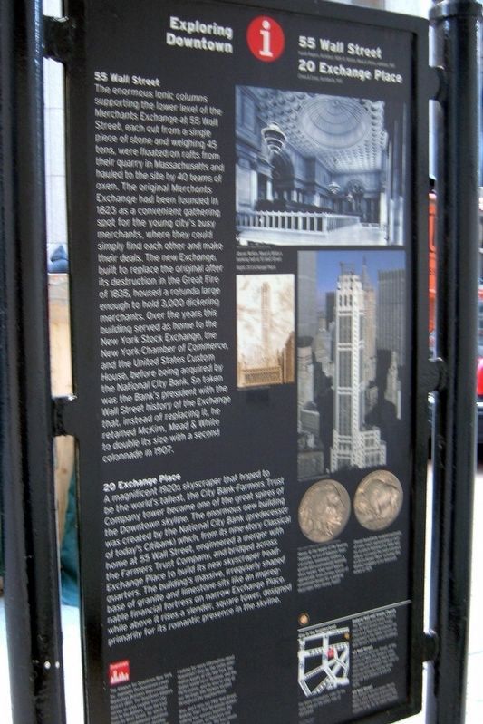 55 Wall Street/20 Exchange Place Marker, 2006 image. Click for full size.