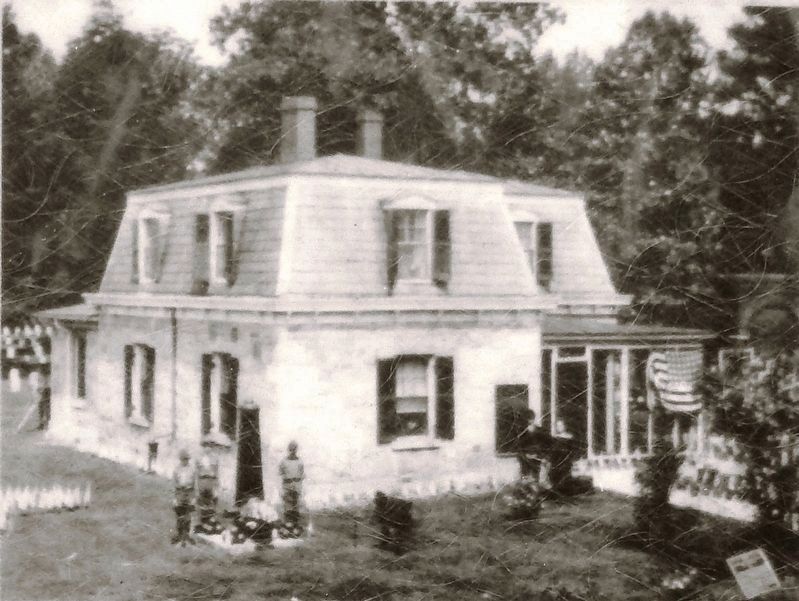 Marker detail: Lodge at City Point, Va., pre-1928 image. Click for full size.
