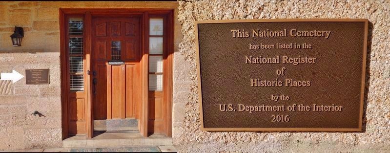 National Register of Historic Places Plaque (<i>mounted on office building near marker</i>) image. Click for full size.