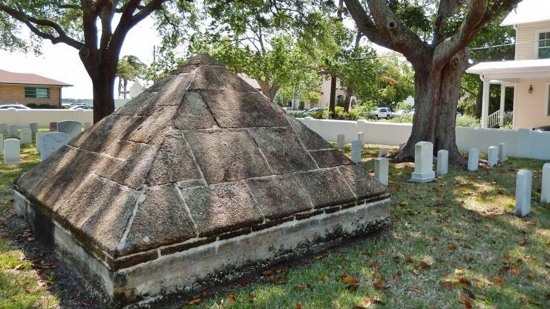 Major Dade Memorial Coquina Pyramid (<i>located on north side of cemetery</i>) image. Click for full size.
