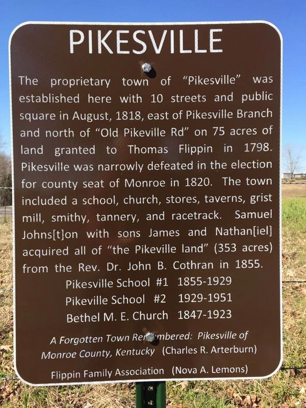 Pikesville Marker image. Click for full size.
