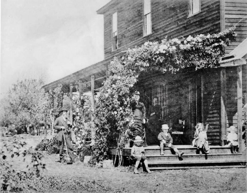 <i>Portrait of General Stoneman and family at the Los Robles Ranch, San Gabriel, ca.1878-1880</i> image. Click for full size.