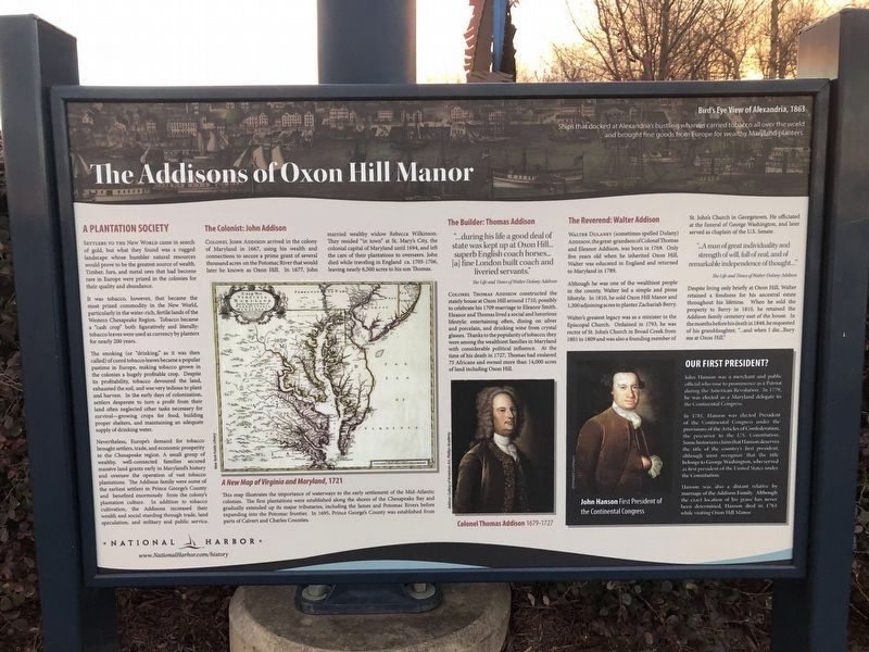 The Addisons of Oxon Hill Manor Marker image. Click for full size.