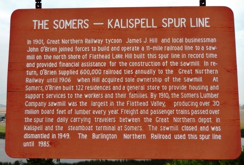 The Somers - Kalispell Spur Line Marker image. Click for full size.