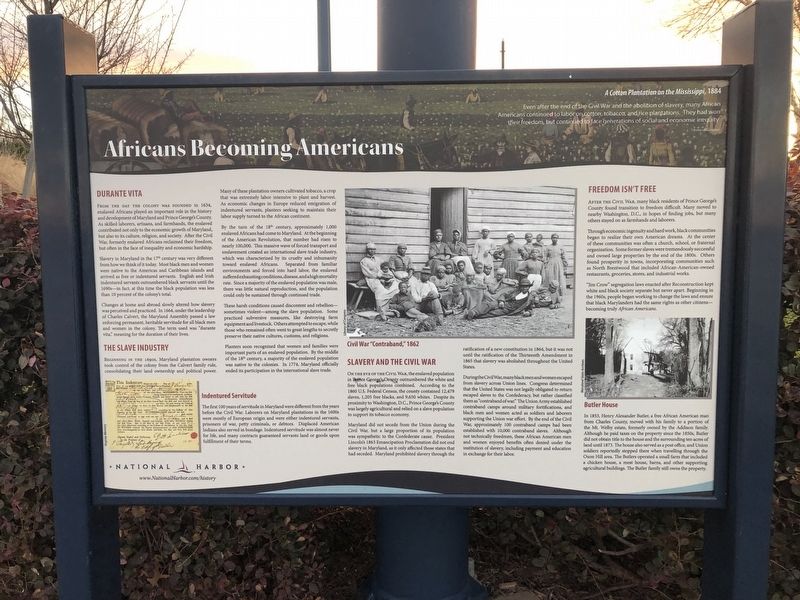 Africans Becoming Americans Marker (click on picture for enlarged version of marker) image. Click for full size.