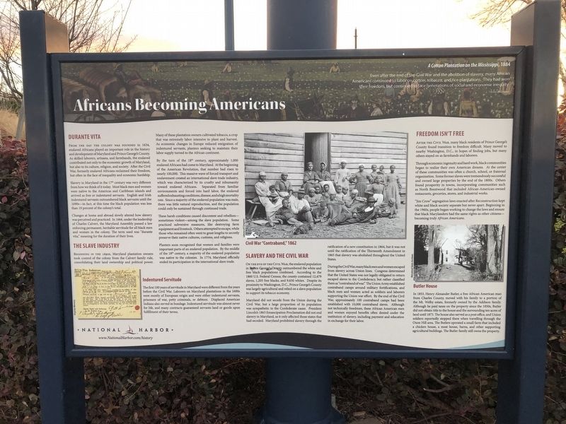 Africans Becoming Americans Marker (click on picture for enlarged version of marker) image. Click for full size.