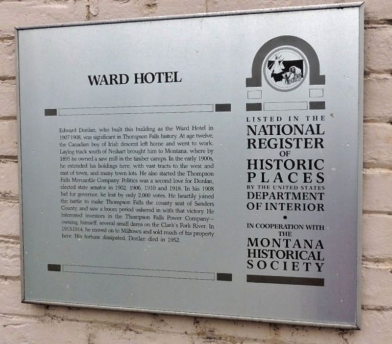 Ward Hotel Marker image. Click for full size.