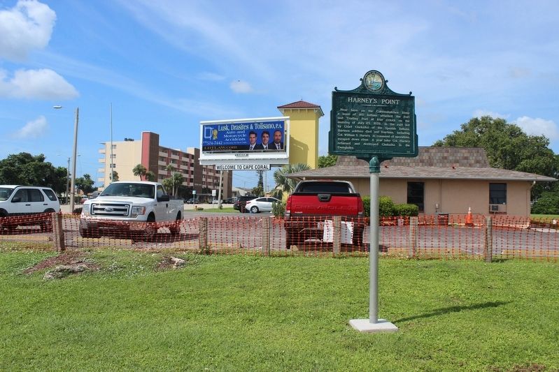 Harney's Point Marker with Cape Coral Chamber of Commerce in background image. Click for full size.