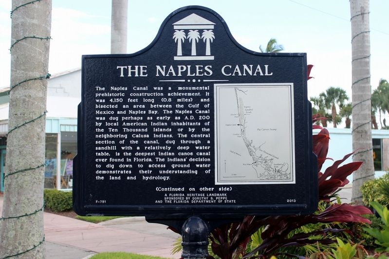 The Naples Canal Marker Side 1 image. Click for full size.