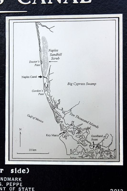 The Naples Canal General Location Map image. Click for full size.