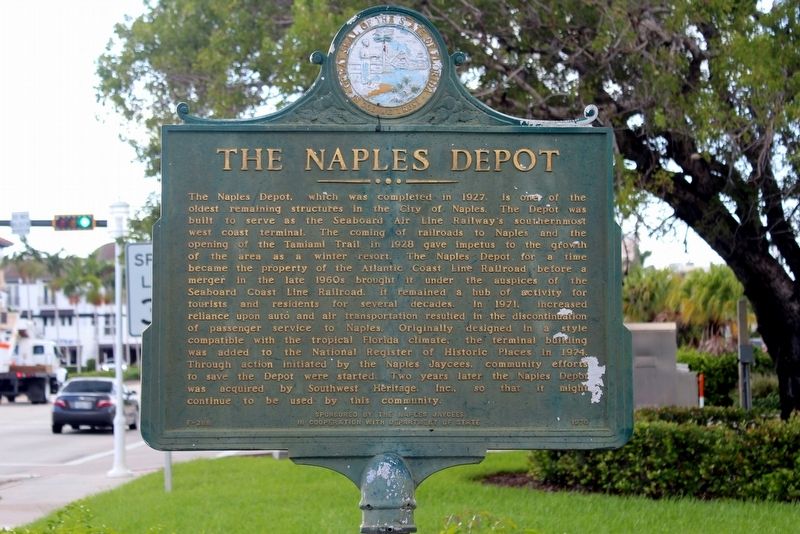 The Naples Depot Marker image. Click for full size.