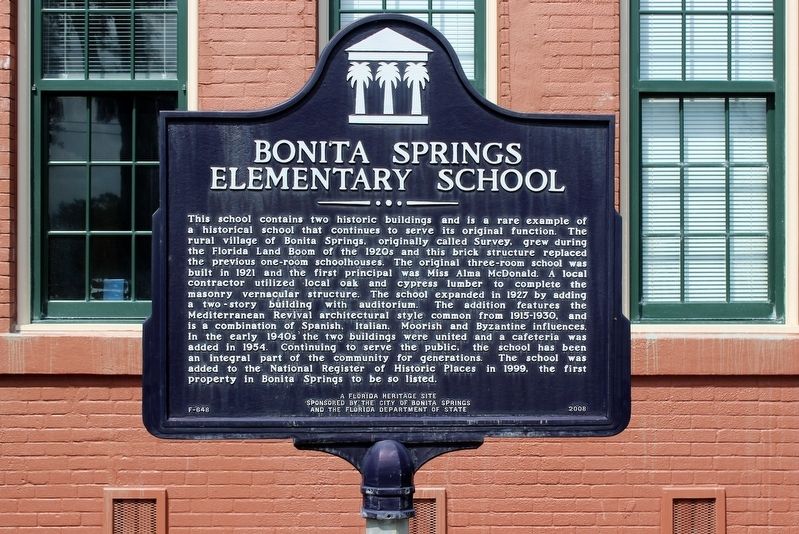 Bonita Springs Elementary School Marker image. Click for full size.