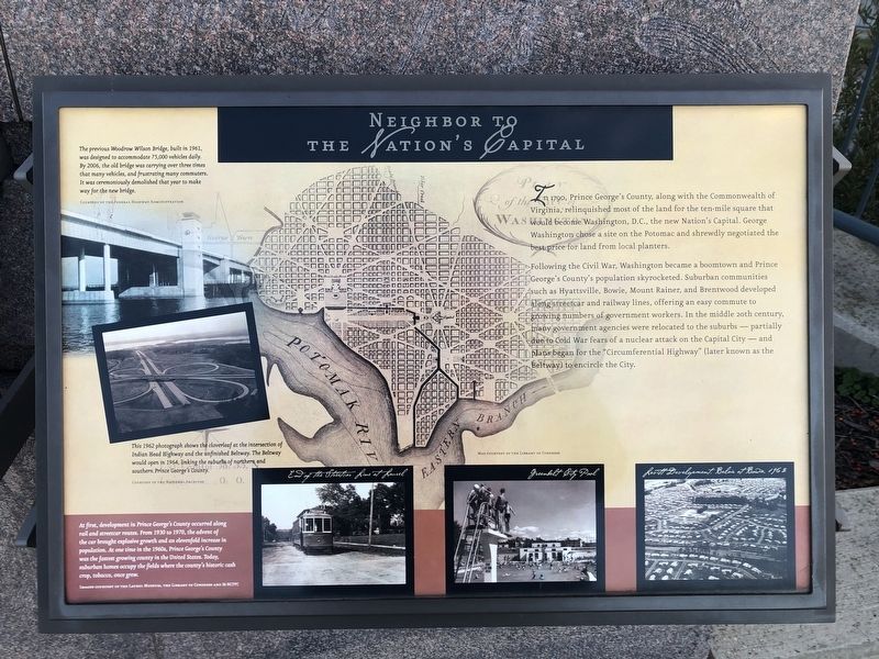 Neighbor to the Nation's Capital Marker. Click for full size. Neighbor to the Nation's Capital Marker image. Click for full size.