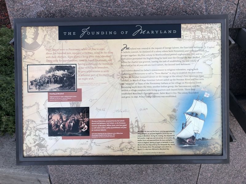 The Founding of Maryland Marker image. Click for full size.