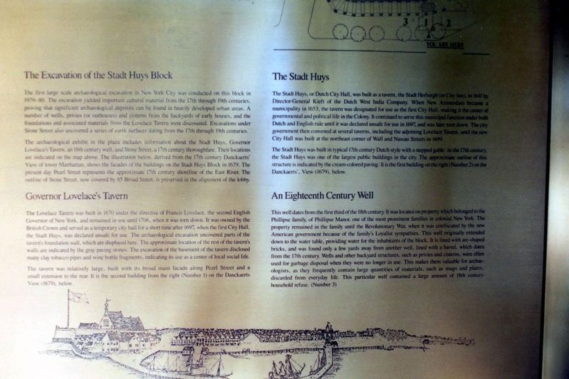 The Archaeology of the Stadt Huys Block Marker image. Click for full size.