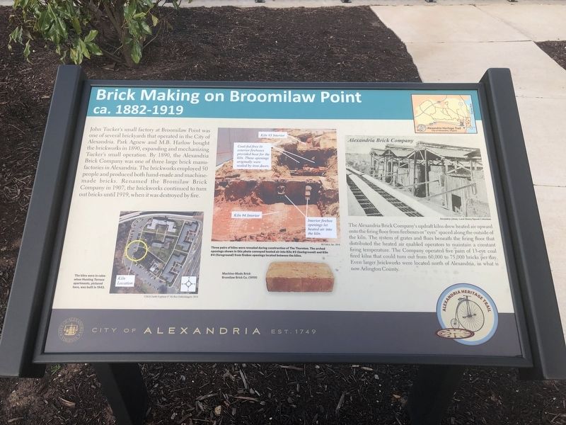 Brick Making on Broomilaw Point Marker image. Click for full size.