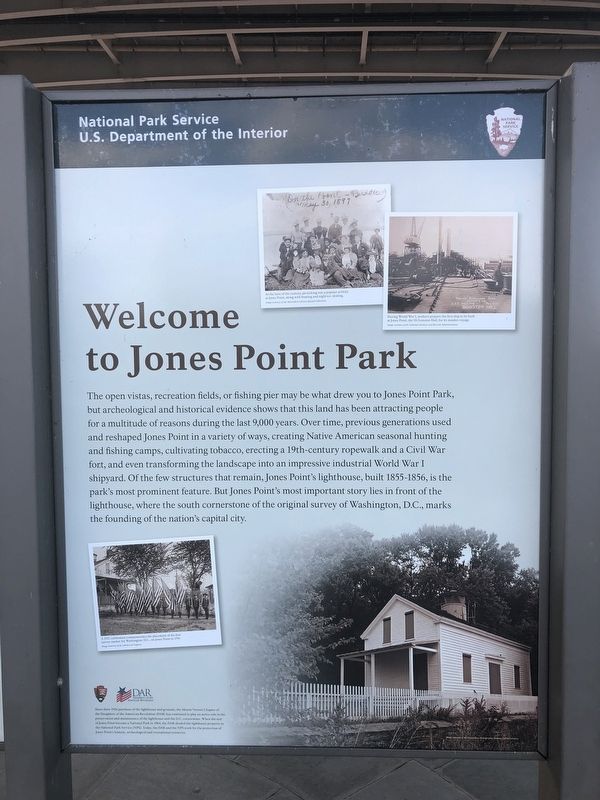 Welcome to Jones Point Park Marker. Click for full size. Welcome to Jones Point Park Marker image. Click for full size.