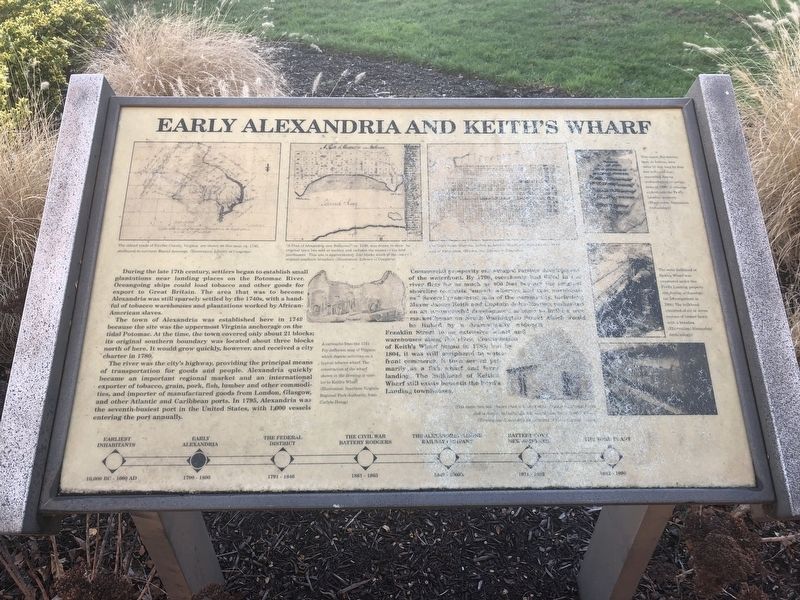 Early Alexandria and Keith's Wharf Marker image. Click for full size.