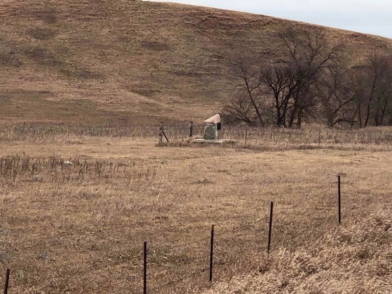 Colin Campbell Fur Post Marker from the road. Click for full size. Colin Campbell Fur Post Marker from the road image. Click for full size.