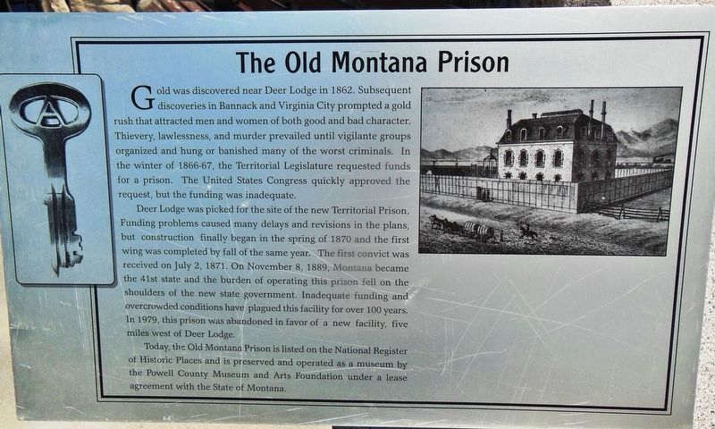 The Old Montana Prison Marker image. Click for full size.