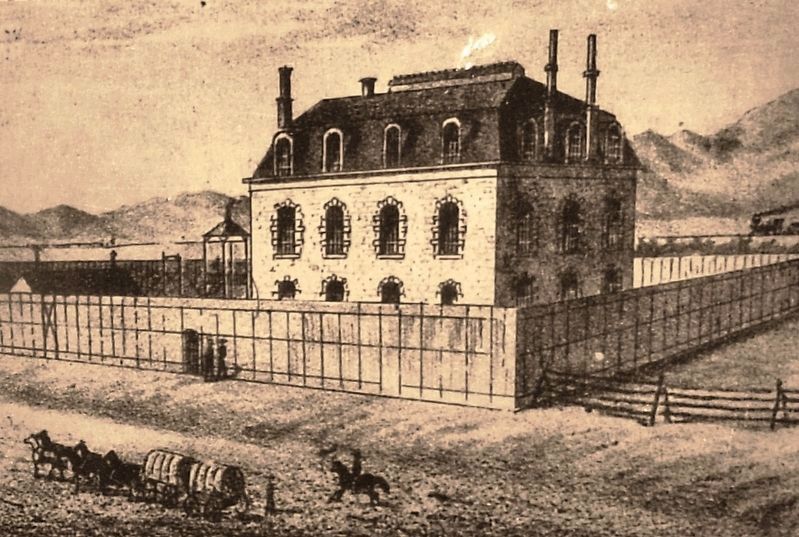 Marker detail: Old Montana Prison image. Click for full size.