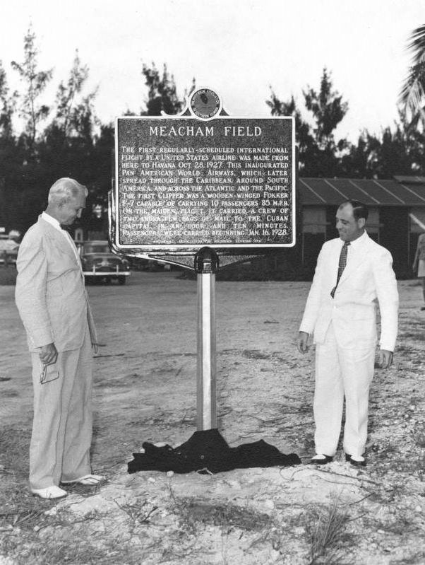 Meacham Field Marker Dedication in 1954 image. Click for full size.
