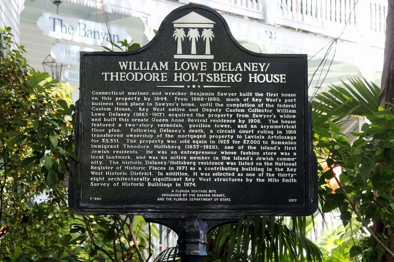 William Lowe Delaney/Theodore Holtsberg House Marker image. Click for full size.