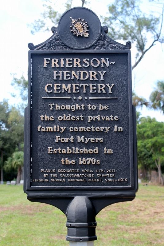 Frierson-Hendry Cemetery Marker. Click for full size. Frierson-Hendry Cemetery Marker image. Click for full size.