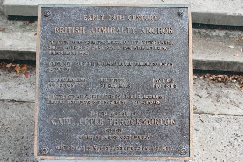 Early 19th Century British Admiralty Anchor Marker image. Click for full size.