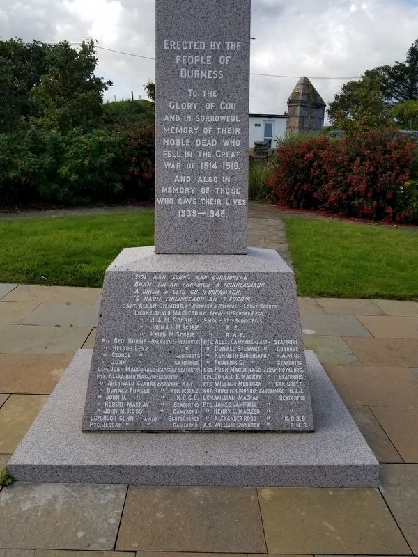 Durness War Memorial image. Click for full size.