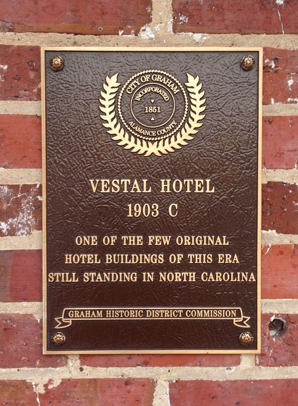 Vestal Hotel Marker image. Click for full size.