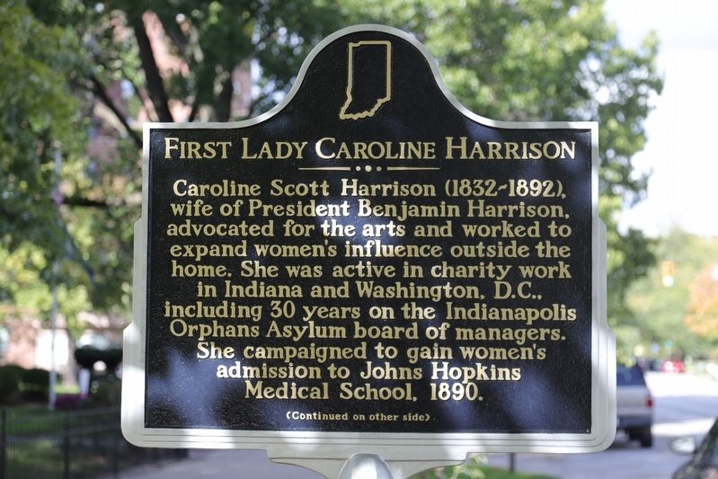 First Lady Caroline Harrison, side one image. Click for full size.