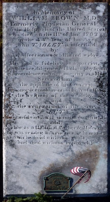 William Brown's Gravestone in Pohick Church Cemetery image. Click for full size.