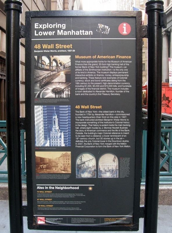 48 Wall Street Marker, 2018 image. Click for full size.