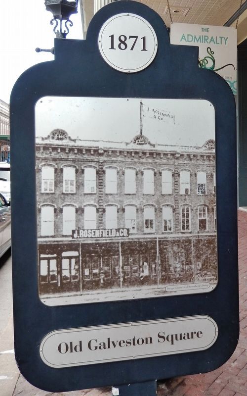 Old Galveston Square Marker<br>(<i>side 2</i>) image. Click for full size.