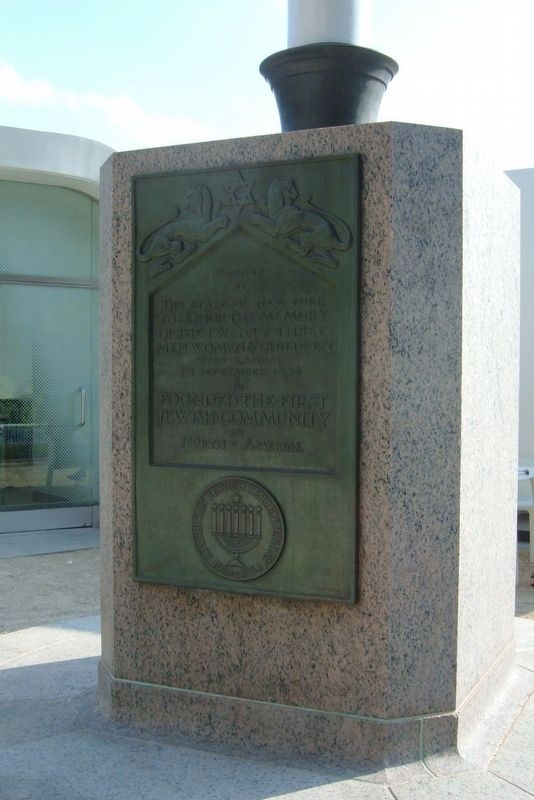 American Jewish Tercentenary Marker. Click for full size. American Jewish Tercentenary Marker image. Click for full size.