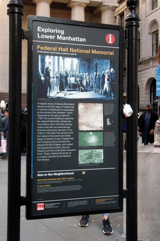 Federal Hall National Monument image. Click for full size.