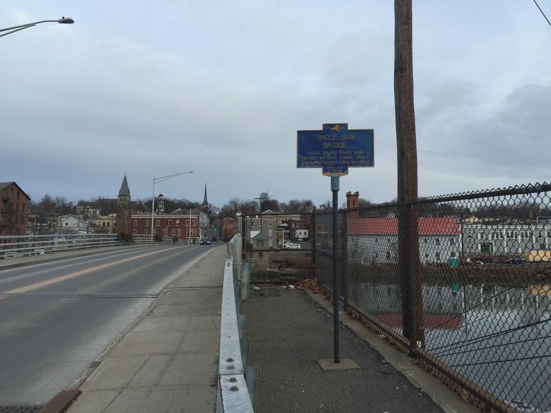 View east over bridge towards downtown Catskill image. Click for full size.
