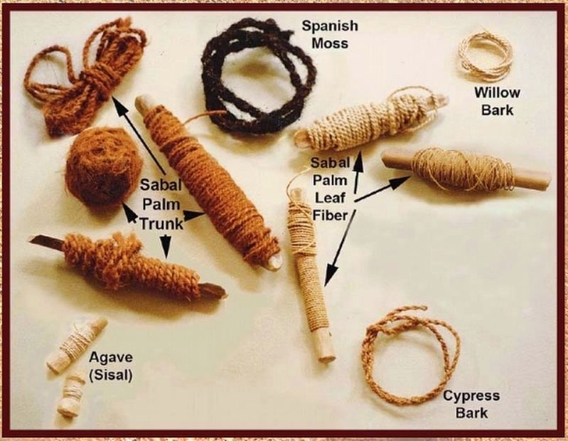 Marker detail: Cord and rope made from native plants. Click for full size. Marker detail: Cord and rope made from native plants image. Click for full size.