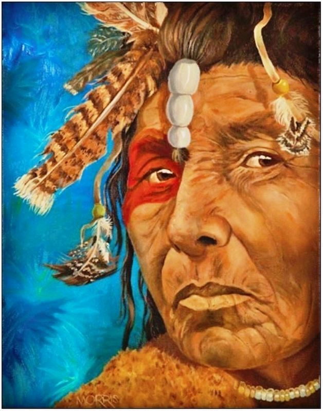 Marker detail: ”Apalachee Shaman” by Theodore Morris image. Click for full size.