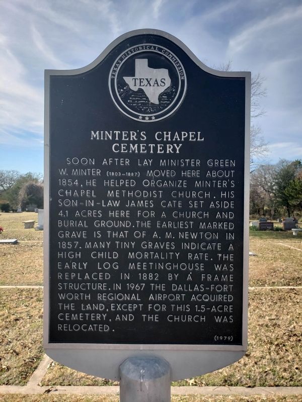 Minter's Chapel Cemetery Marker image. Click for full size.
