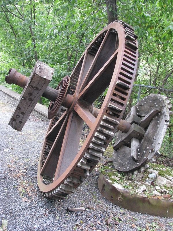 Sawyer's Mill Artifact: Iron Sprocket Wheel with Wooden Teeth image. Click for full size.