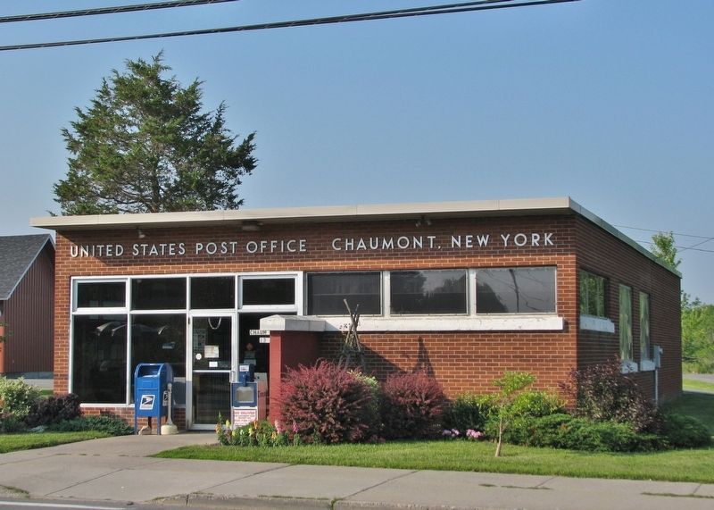 U.S. Post Office, Chaumont, New York (<i>located just east of marker, on Main Street</i>) image. Click for full size.