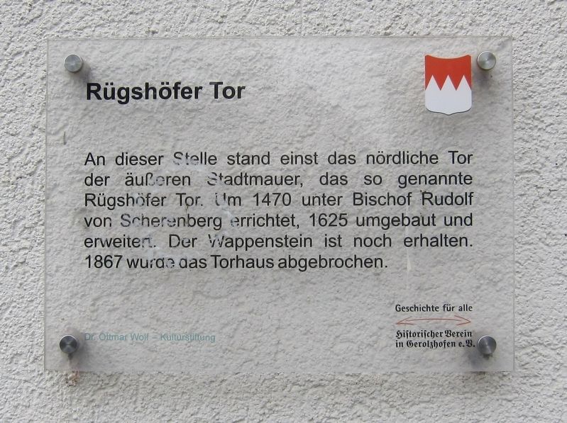 Rgshfer Tor / Ruegshoefer Tor Marker image. Click for full size.