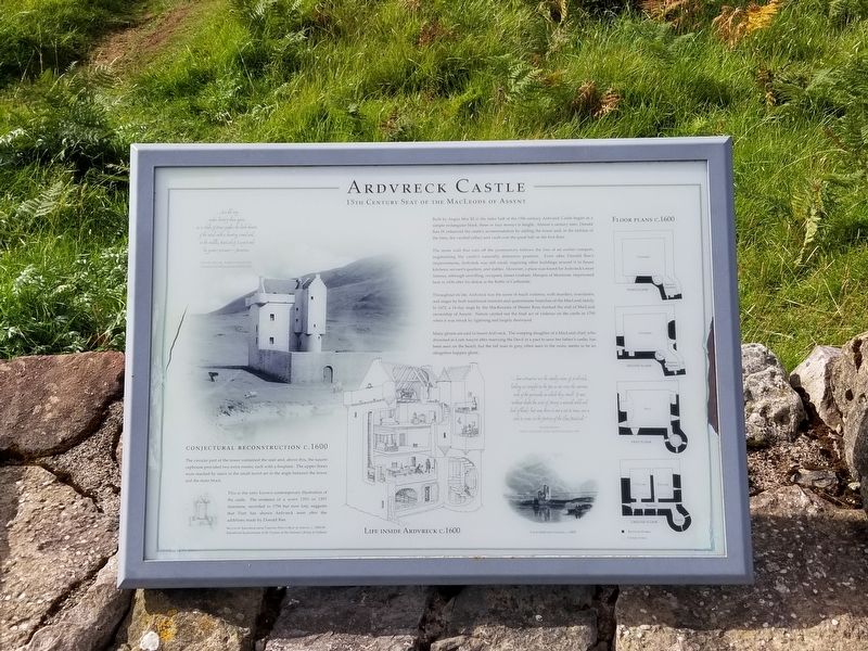 Ardvreck Castle Marker image. Click for full size.