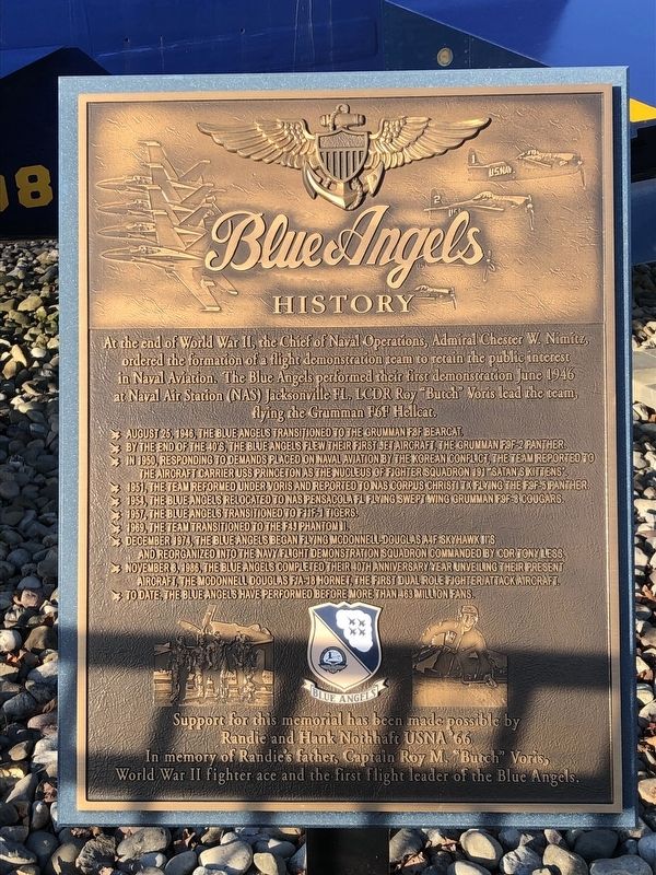 Blue Angels Marker. Click for full size. Blue Angels Marker image. Click for full size.
